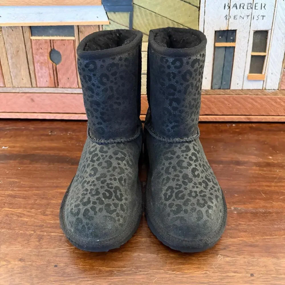 UGG‎ Classic II Glitter Leopard Boots 3